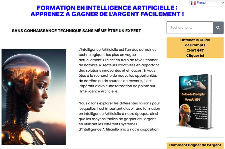 Formation en Intelligence Artificielle : l’outil indispensable pour gagner de l’argent en ligne